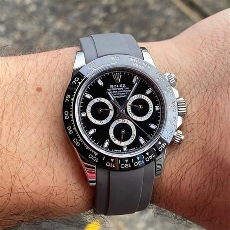 best rolex daytona strap|Rolex daytona with rubber strap.